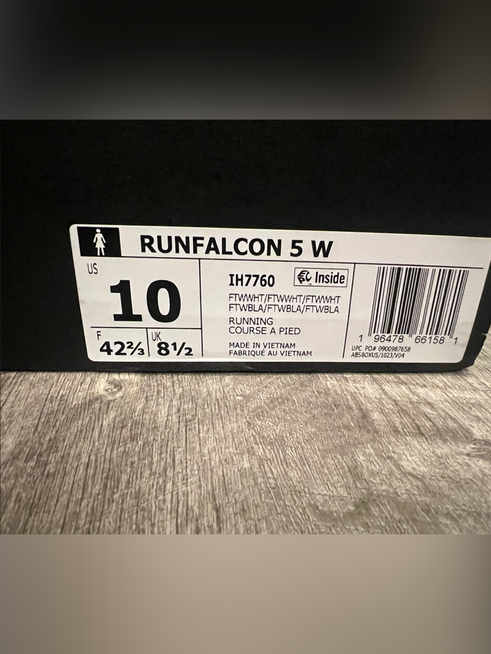 Adidas Runfalcon 5 Women’s Running Shoes White Size 10 NWT - Picture 4 of 5